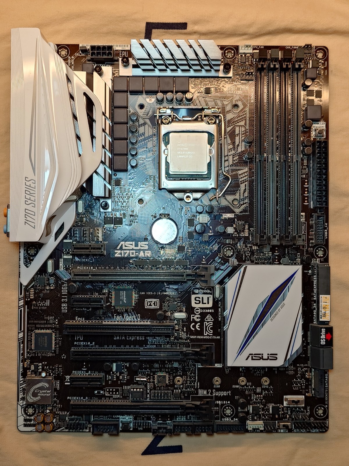 ASUS Z170-AR LGA 1151 revision 1 ATX Motherboard + Intel i7-6700K CPU Bundle