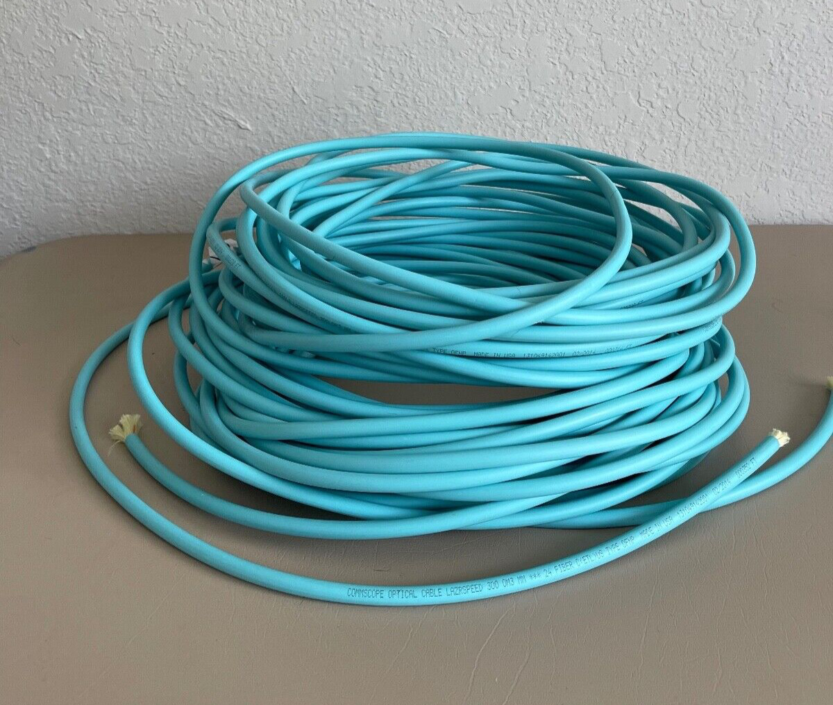 Commscope Lazrspeed 12 Fiber Optic Cable 300 OM3 Type OFNP 140 Feet