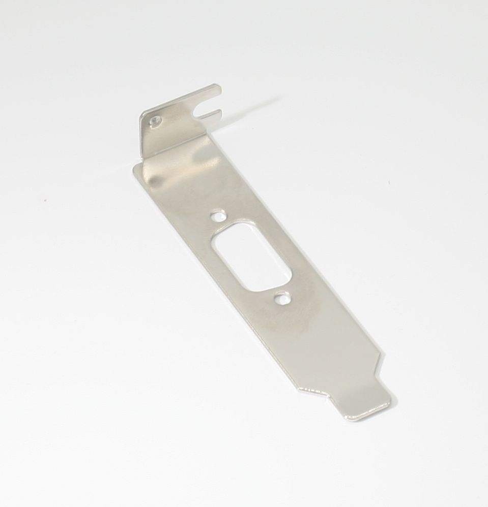 Low Profile DB9 Serial Port PCI Slot Bracket - Silver