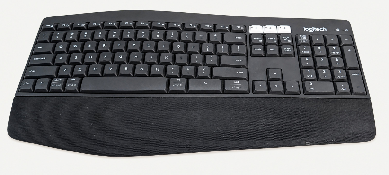 Logitech K850 Wireless Bluetooth Multi Device Keyboard Black Tested 