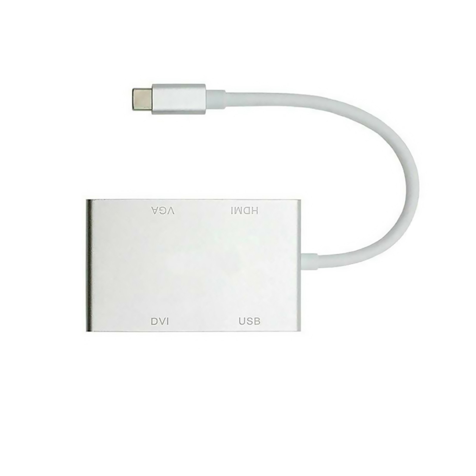 4 in 1 USB-C Type-C to 4K HDMI VGA DVI Converter USB 3.0 Hub Adapter For Mac D