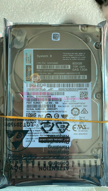 IBM LENOVO 00WG690 00WG691 600GB SAS 10K 12GBPS 2.5" G3HS X3650M5 Hard Drive