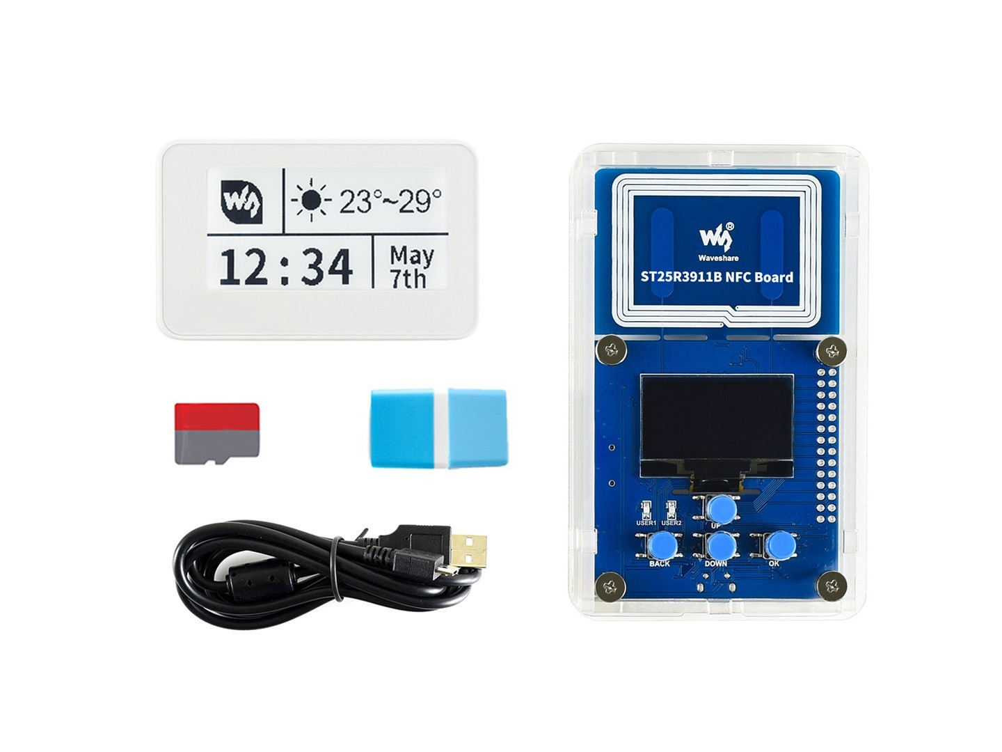 Waveshare 2.13inch NFC-Powered e-Paper Evaluation Kit Wireless Powering Data