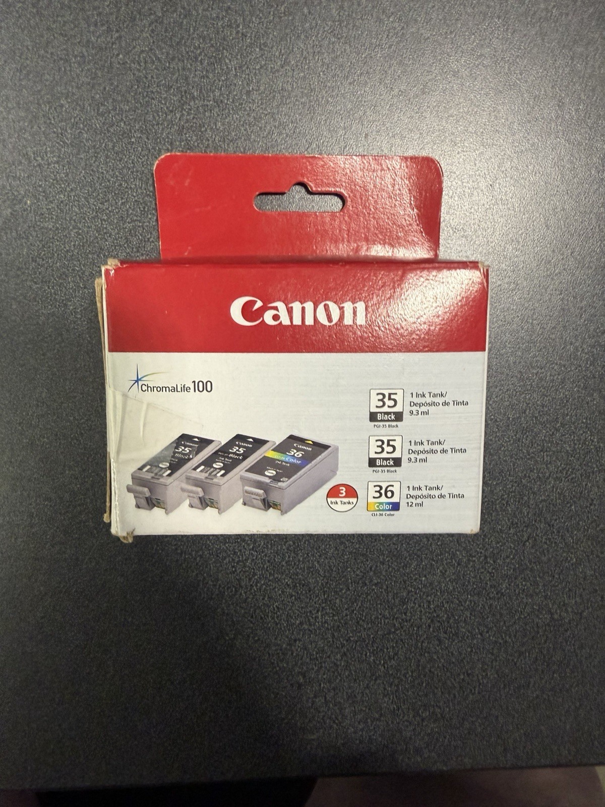 Canon ChromaLife 100 Genuine Black & Color New 5 Packs Ink 35-35-36 Open Box