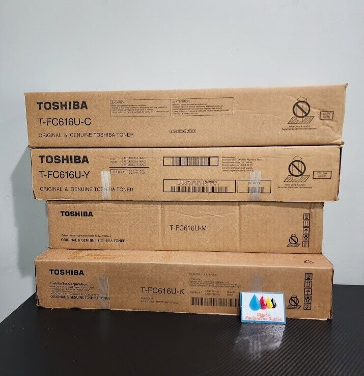 Toshiba TFC616U C,M,Y,K Complete Toner Cartridge Set