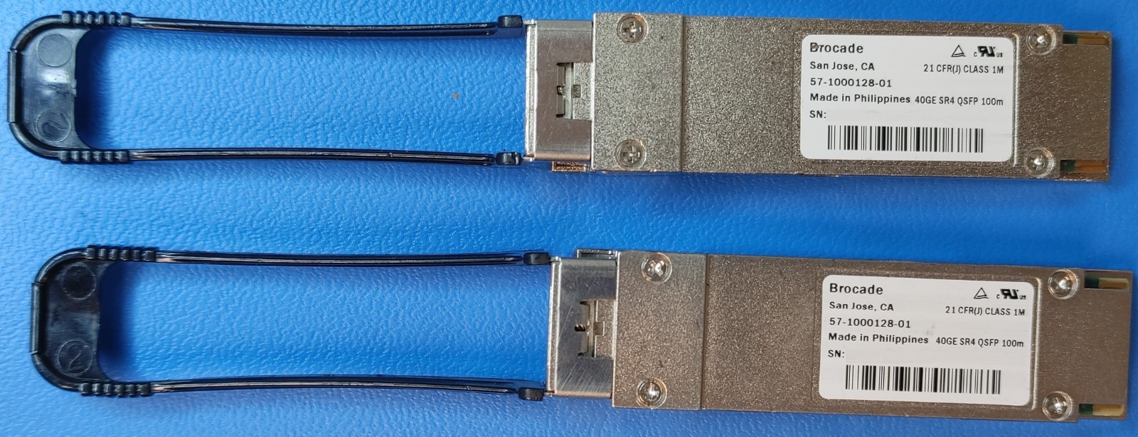 LOT of 2 Brocade 57-1000128-01 40GBASE-SR4 QSFP+ 850nm MMF MPO  Transceiver