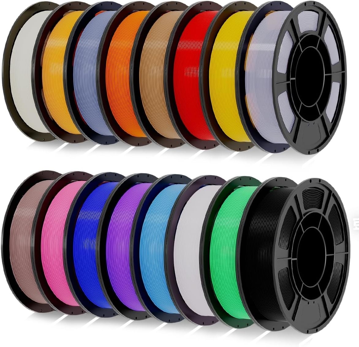 16 Color PLA Filament Bundle Multicolor 3D Printer 1.75mm Individually