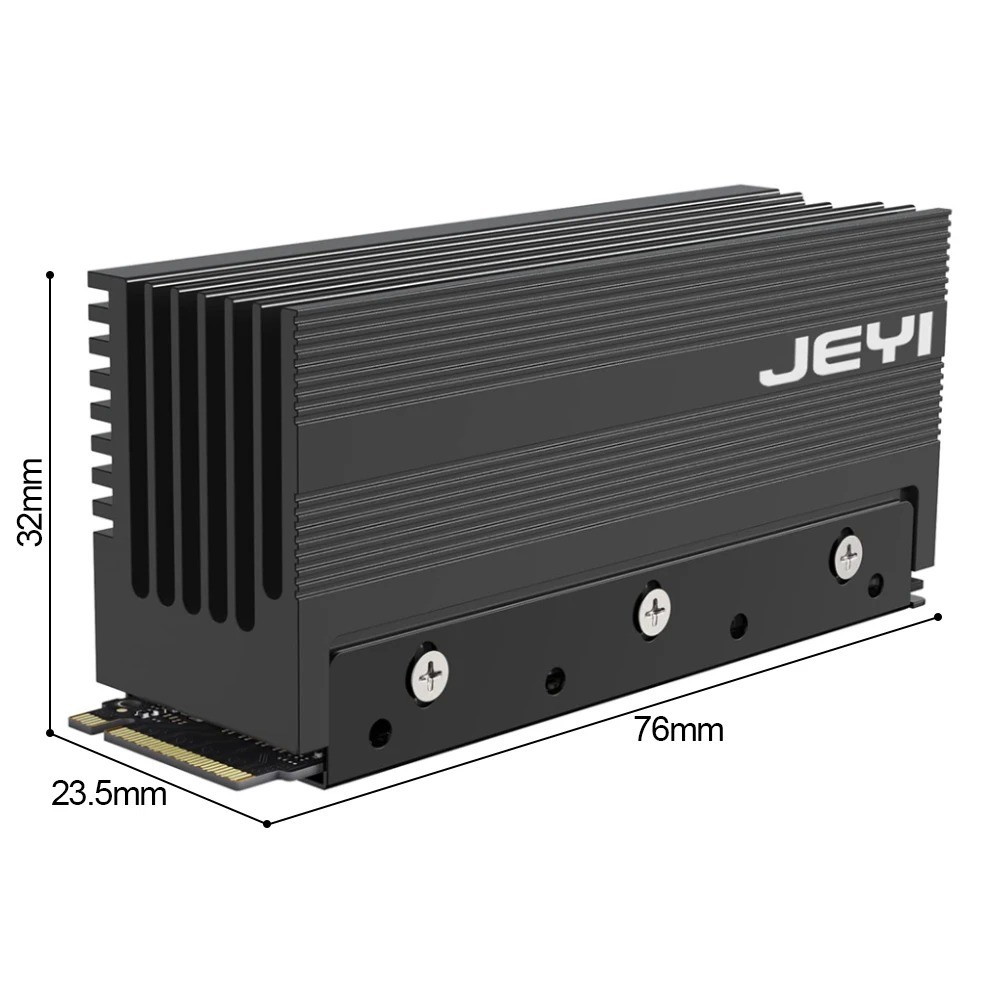 JEYI M.2 2280 SSD Heatsink Aluminum NVME NGFF Cooler Thermal Pad IceGlacier8