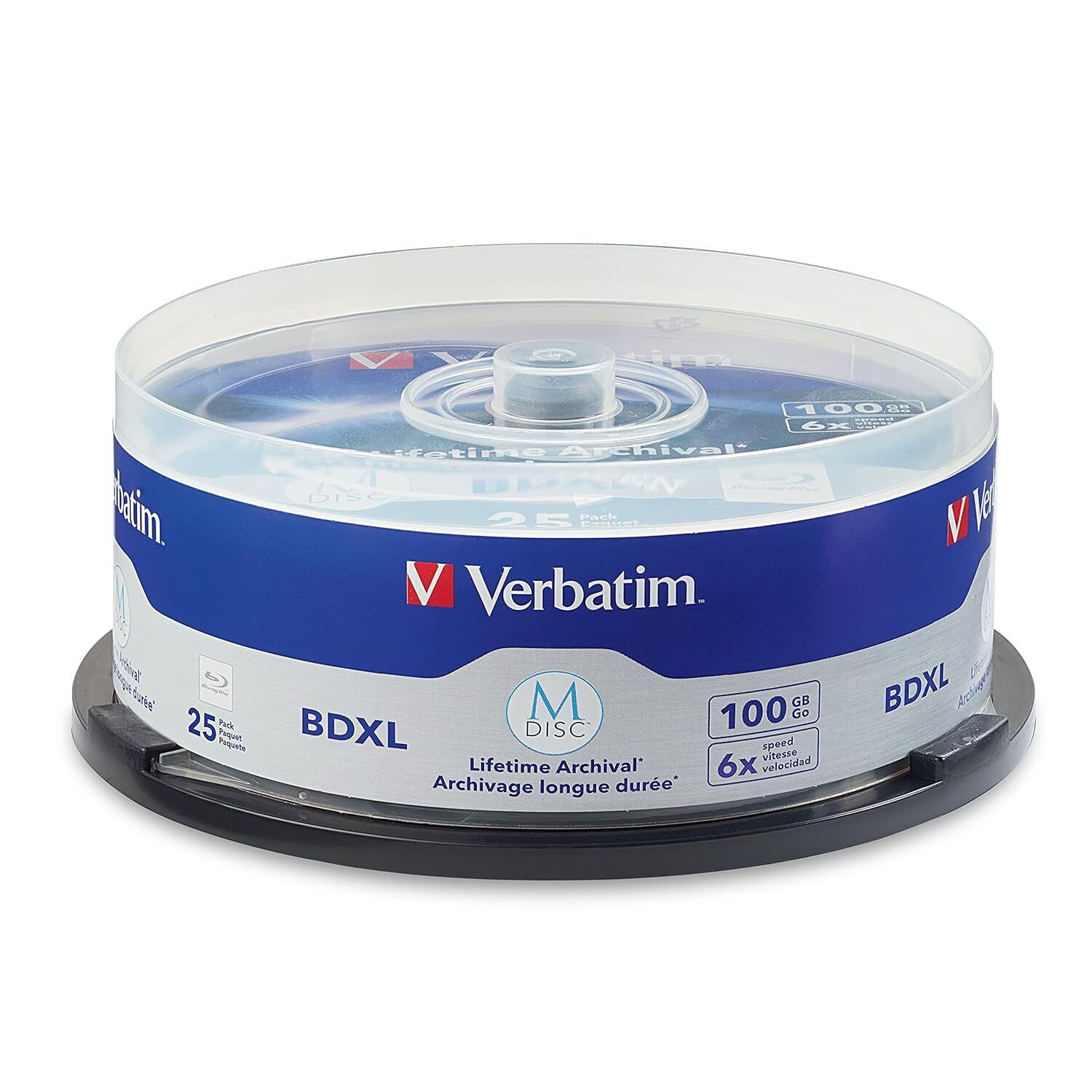 Verbatim M DISC BDXL 100GB 6X with Branded Surface � 25pk Spindle