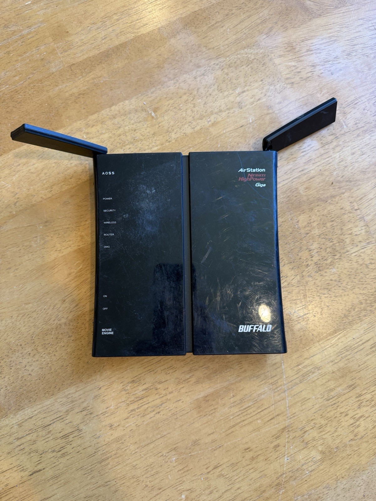 Buffalo AirStation WZR-HP-G300NH2 N300 HighPower Gigabit WiFi Router Untested
