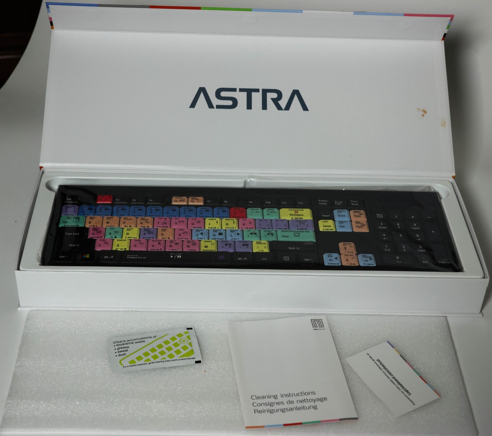 Logickeyboard Asta for  Adobe Premiere Pro CC Windows   Mint-in box