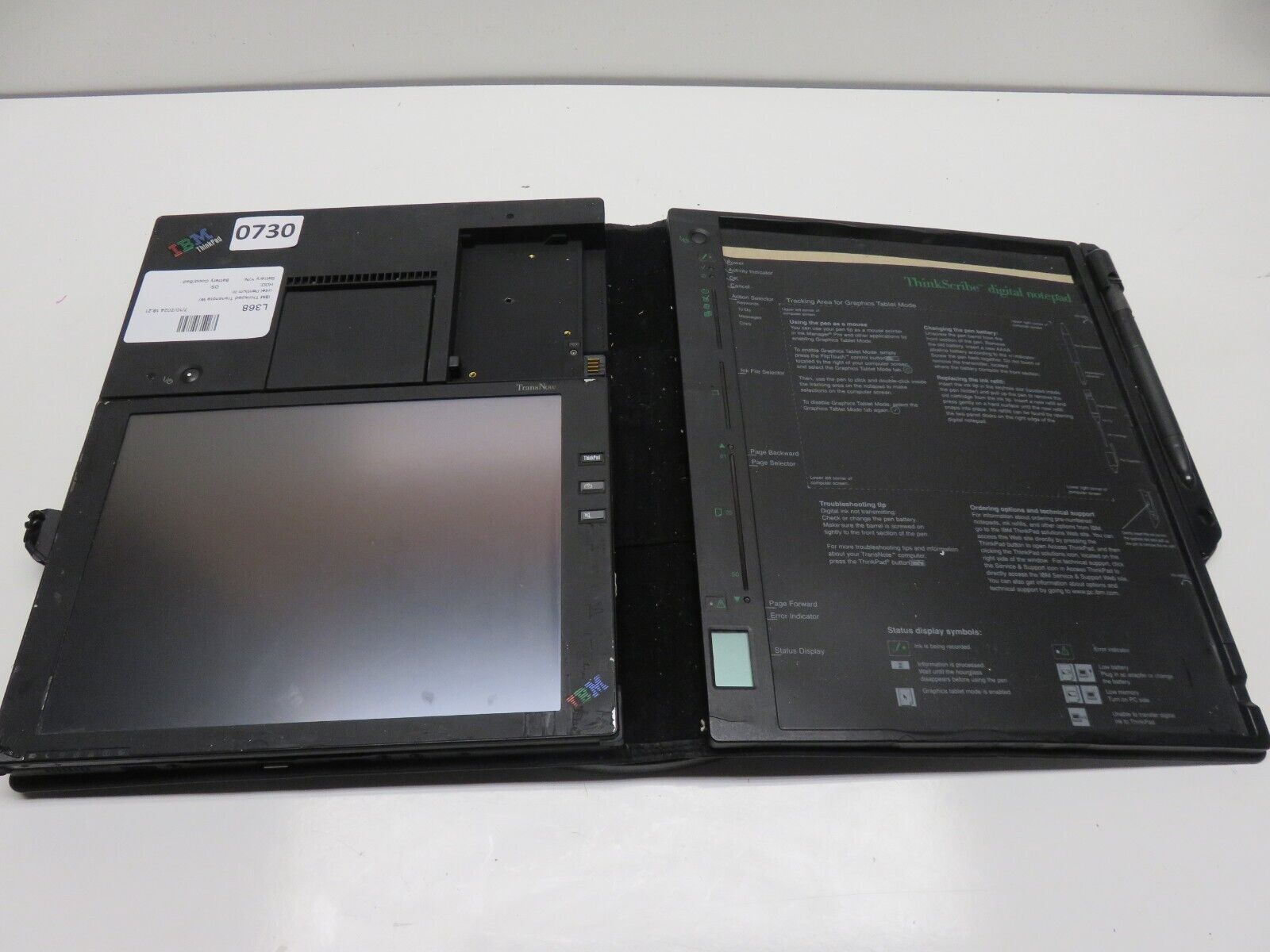 IBM ThinkPad TransNote Type 2675 Intel Pentium 3 - Parts/Repair - No Power