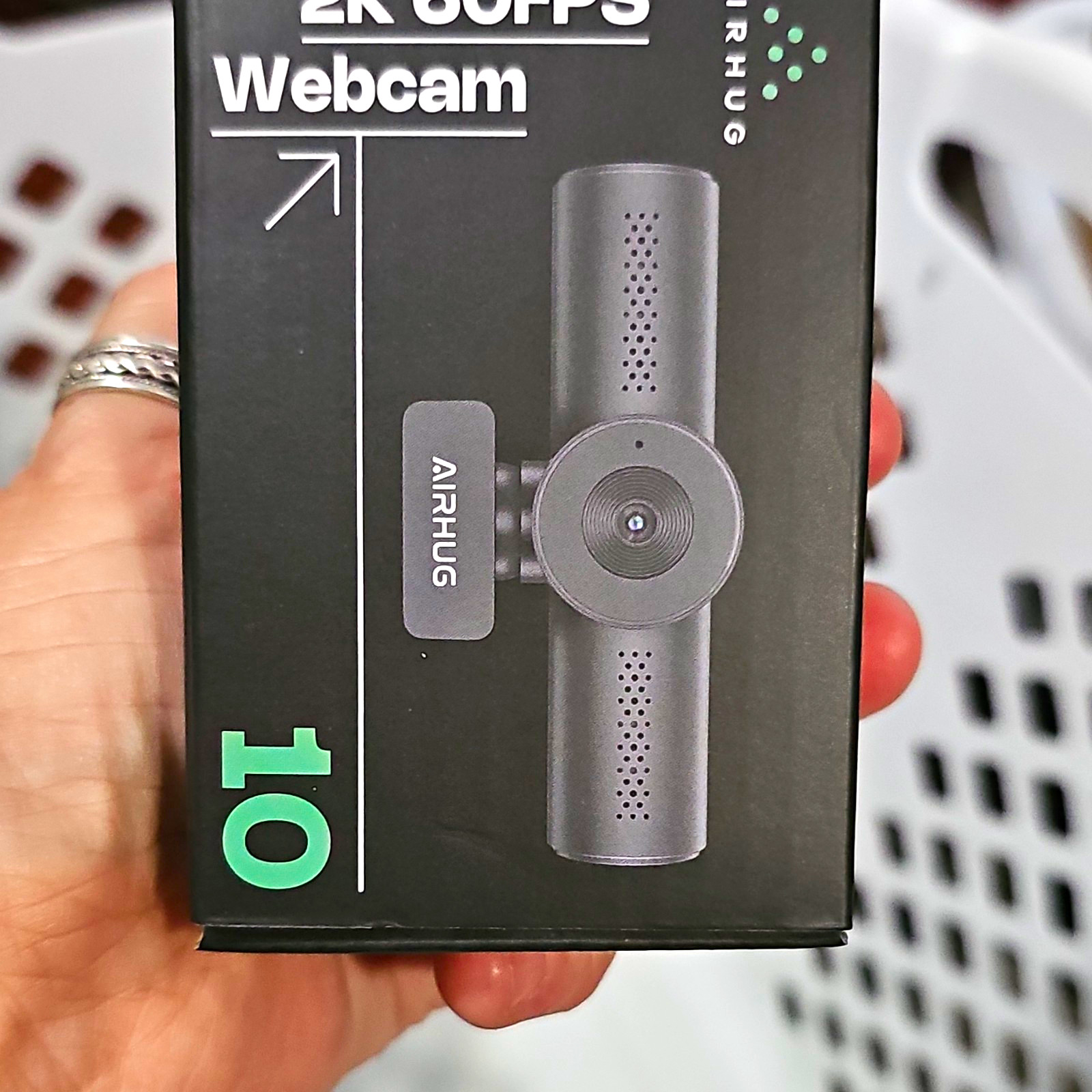 AIRHUG 2K Webcam Black 60 fps Model AIRHUG 2K Webcam
