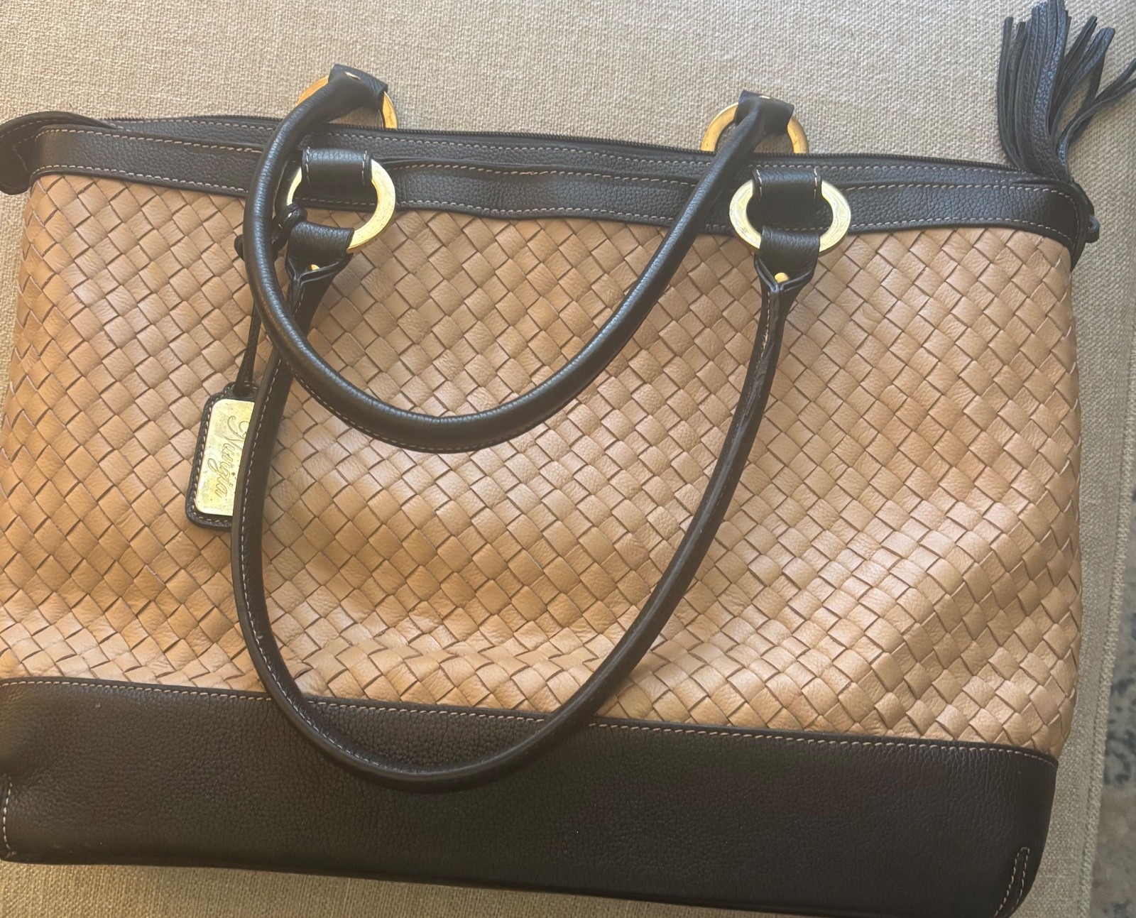 Leather Tote Laptop Computer Bag