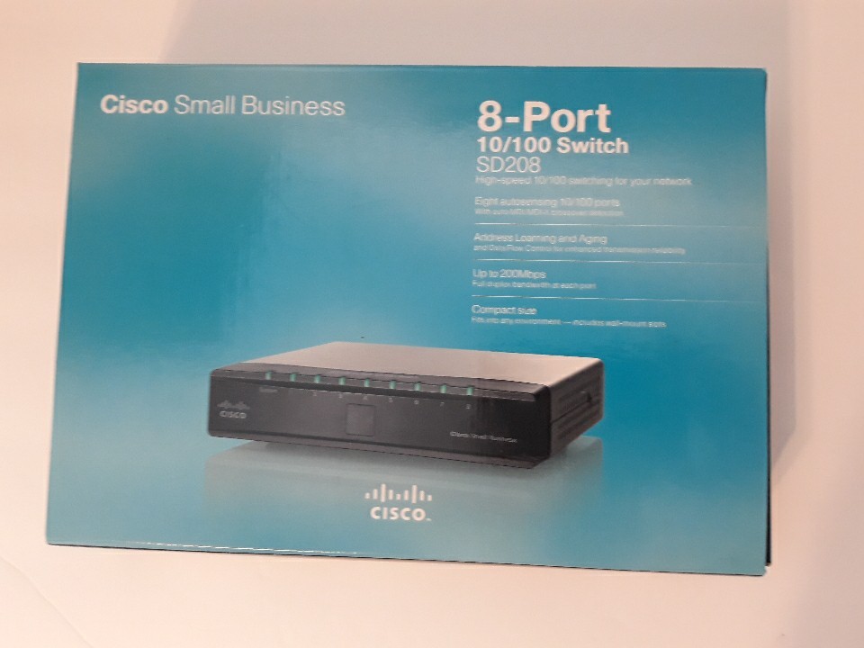 Cisco/Linksys SD208 8-Port 10/100 Ethernet Switch  Power Supply  New Open Box