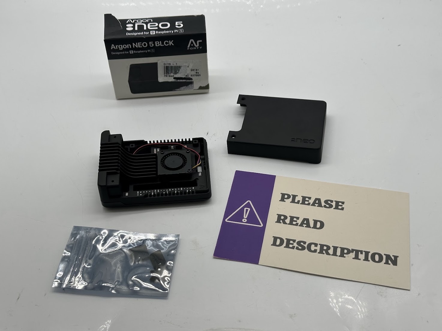 Argon40 NEO 5 Case for Raspberry Pi 5 with Built-in Fan - Black