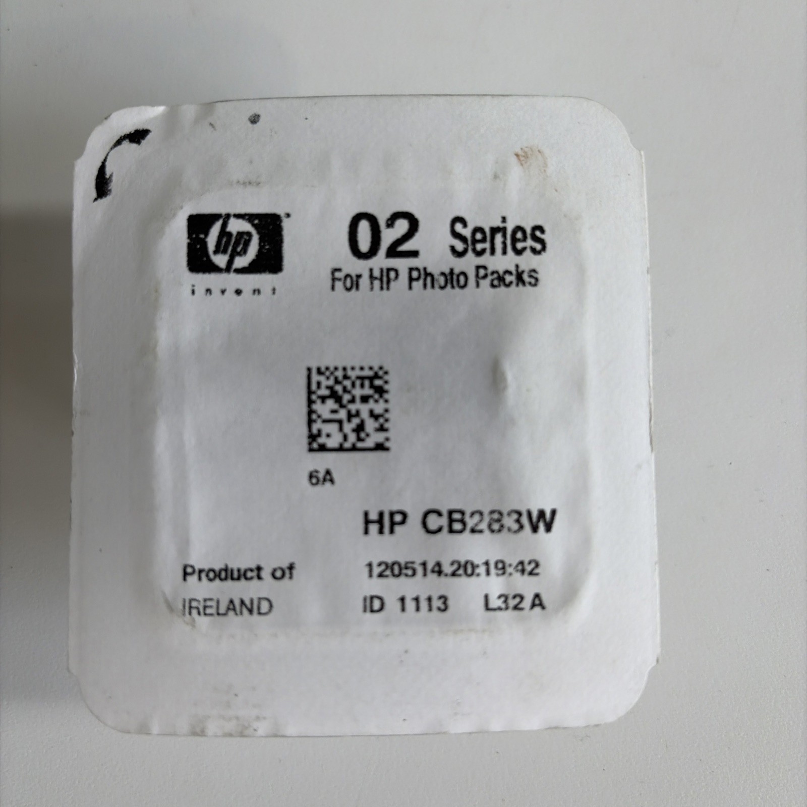 Genuine HP 02 Series Light Cyan Ink Cartridge CB283W For Photo Packs NEW Sealed