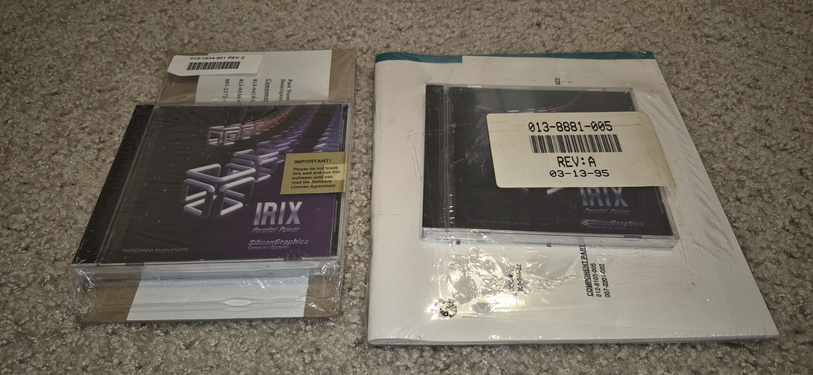 SGI Silicon Graphics Irix 5.3 Software & Galileo Video Software ,New