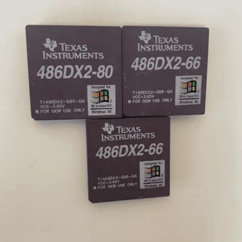 Vintage Texas Instruments 486dx2 80 & Dx2 66 Scrap, Lot of 3