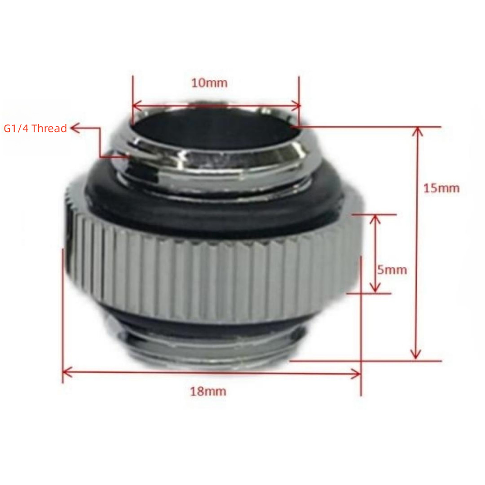 5mm G1/4" Thread Dual Male to Male Mini Fitting Connector water-cooled joint