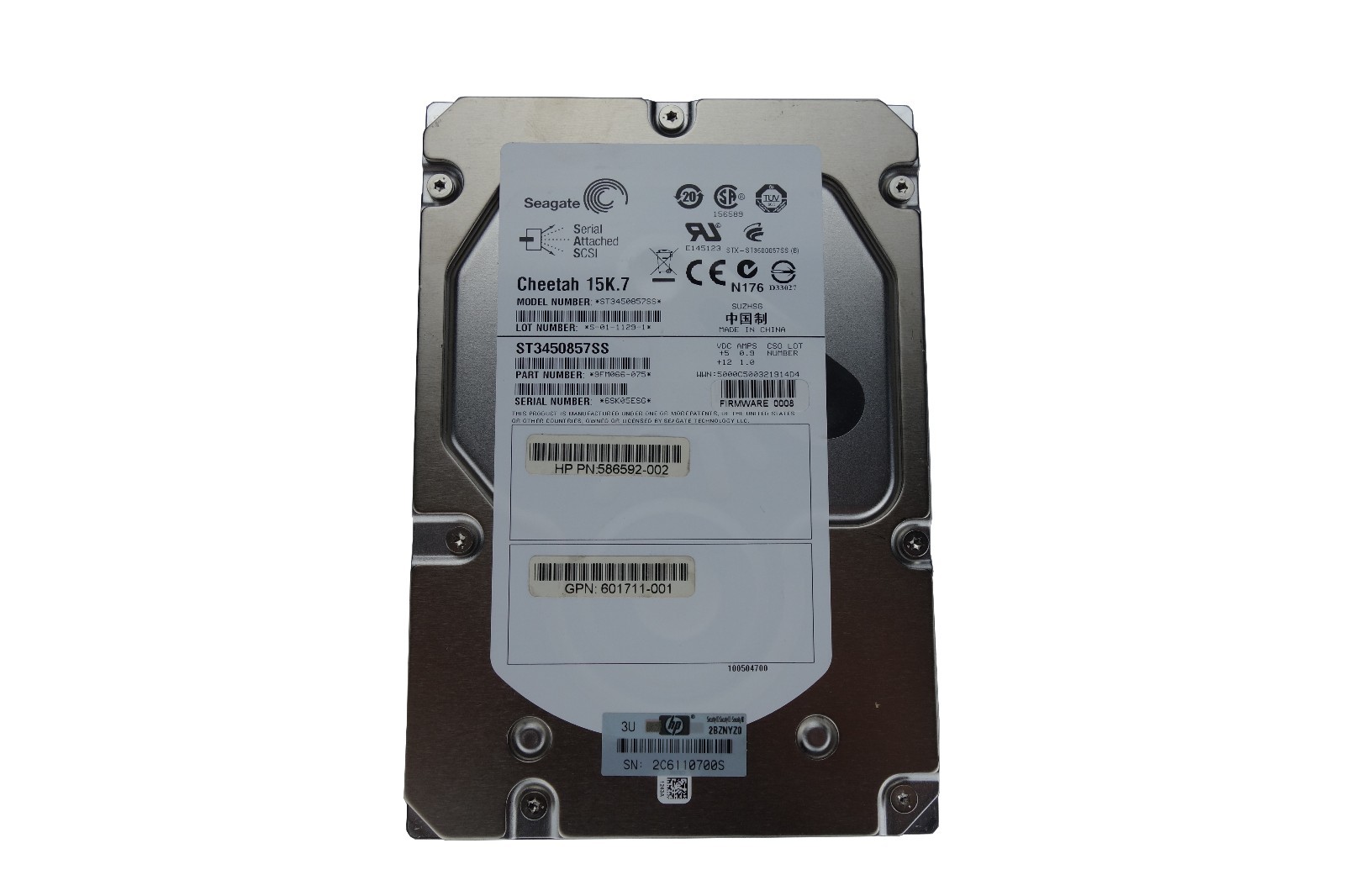 HP 450GB 15K SAS 6Gb/s 3.5" Hard Drive ST3450857SS 586592-002 601711-001