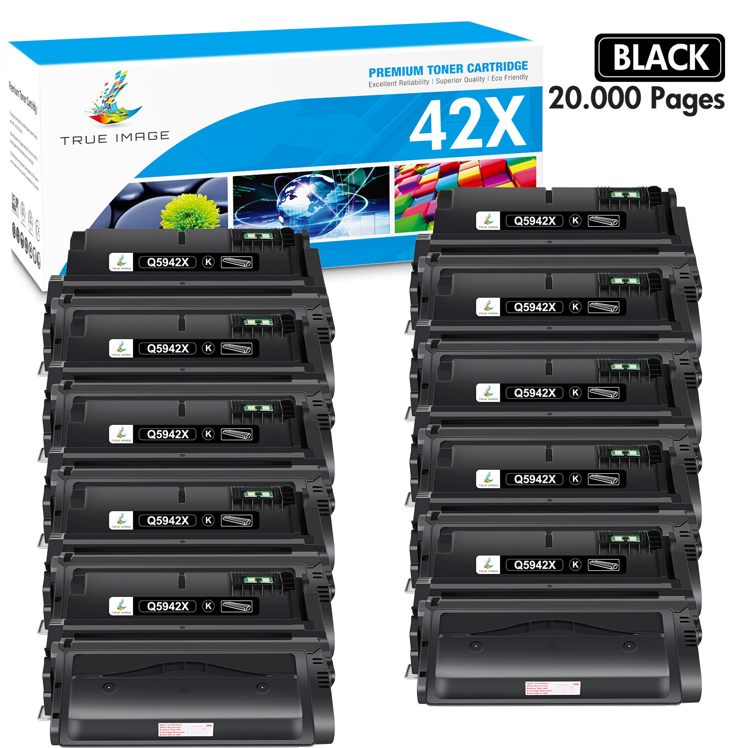 10 Pack Q5942X 42X Toner Compatible with HP LaserJet 4250 4350 4350tn 4200 4250n
