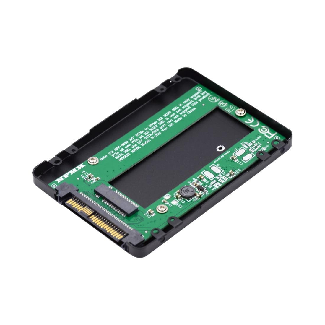 CHENYANG SFF-8639 NVME U.2 to NGFF M.2 M-Key PCIe SSD Case Enclosure Black