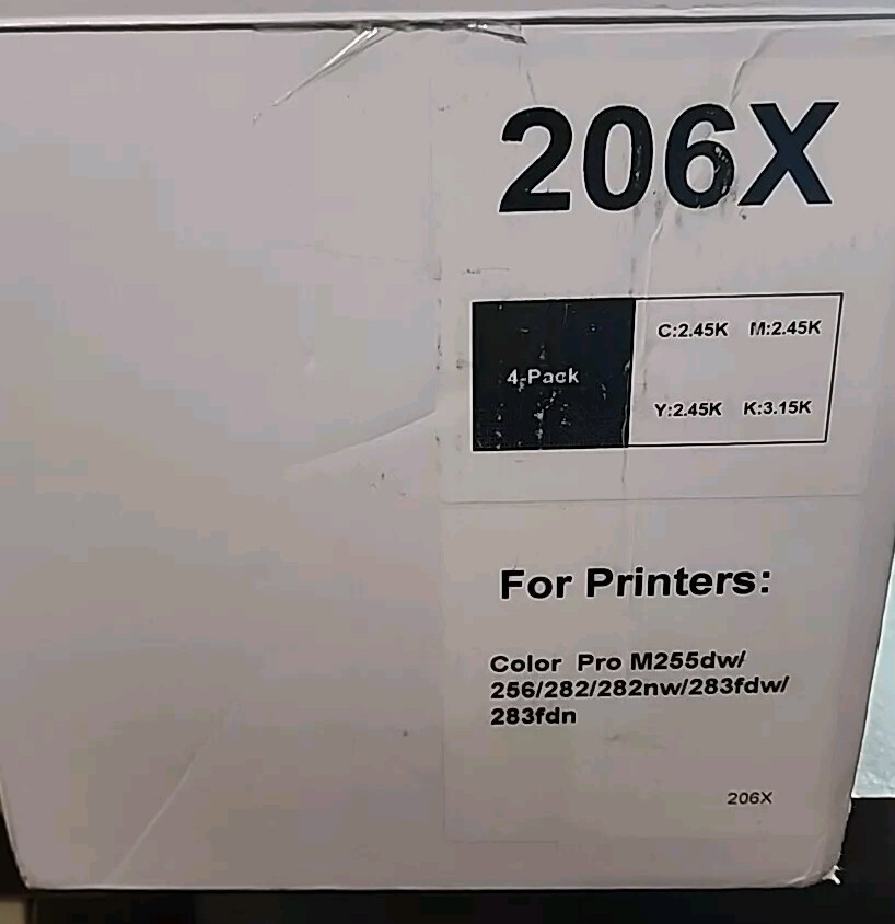 King KJ 4 Pack  206X Toner Cartridges (with Chip) for Color Pro