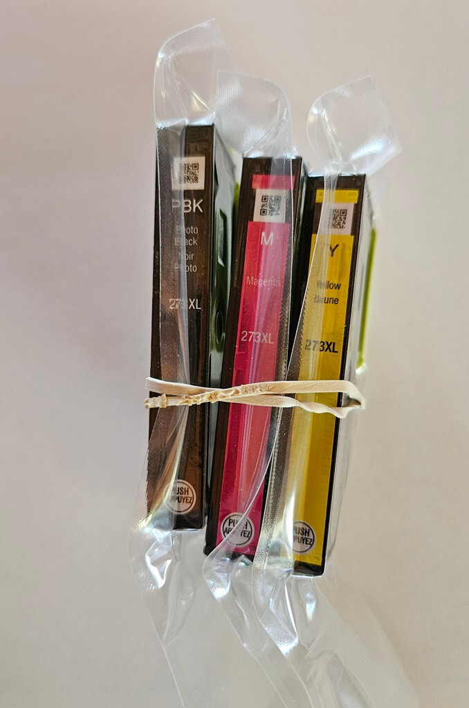 Genuine Epson 273XL Photo Black, Magenta, and Yellow Ink Cartridges