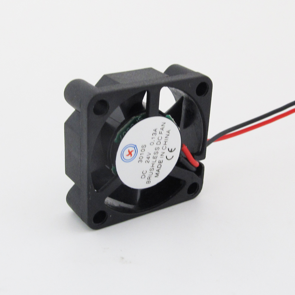 10x Brushless DC Cooling Fan 30x30x10mm 3010 24V 0.13A 5blade 2pin 2.0 Connector