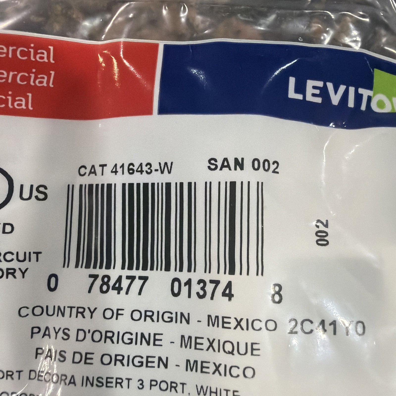   40pack Leviton 41643 W QuickPort Decora Insert  1. Port White 20 Pack