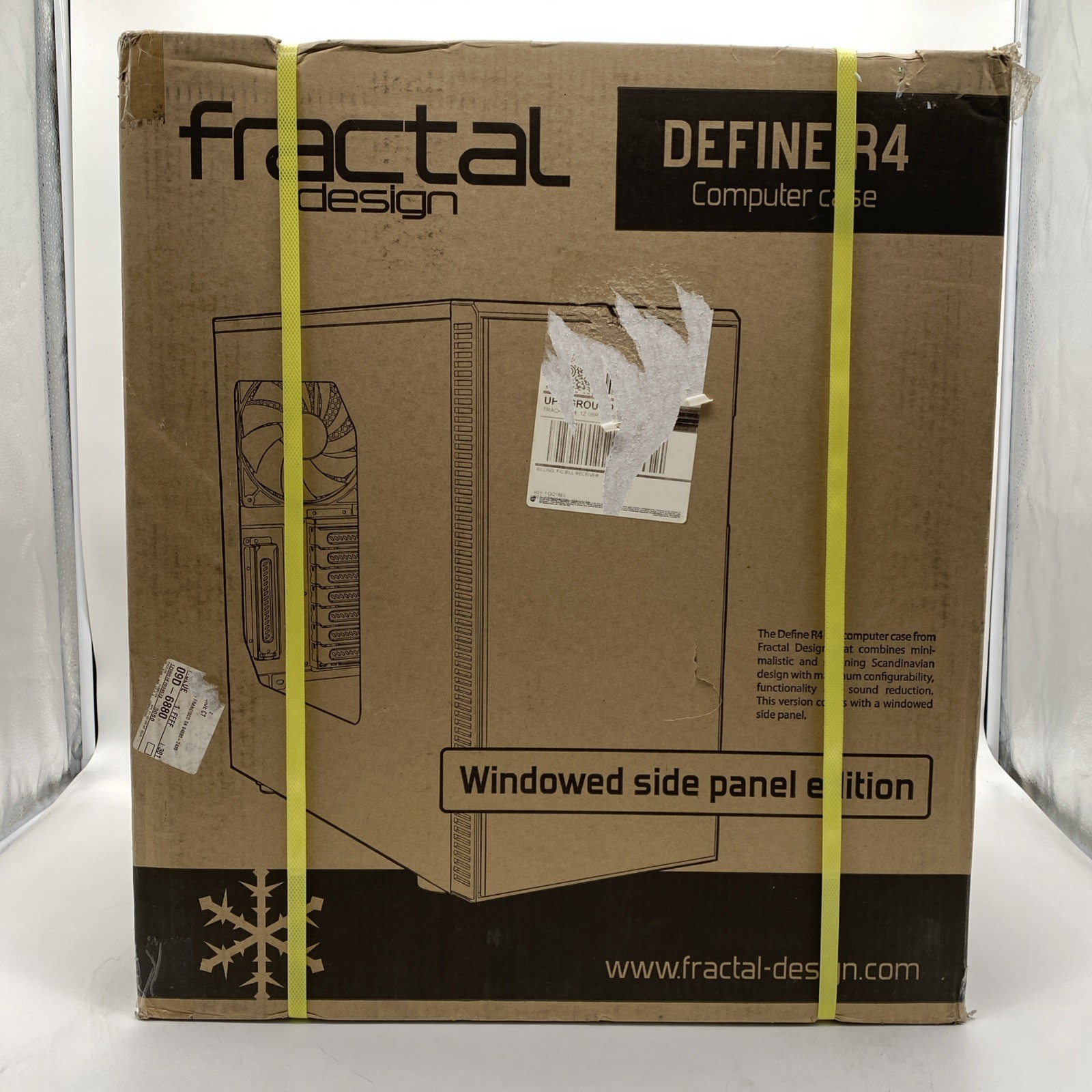 Fractal Design Define R4 Black Pearl ATX Mid-Tower PC Case Silent Chassis Black
