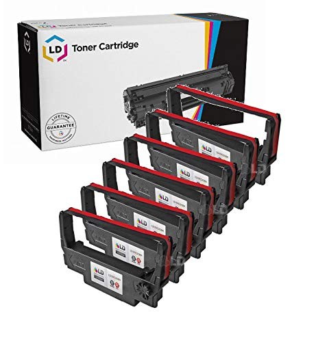 LD 6 Pack ERC-30BR Black & Red Ribbon for Epson ERC30 M119B M119D IT-U375 TM-200
