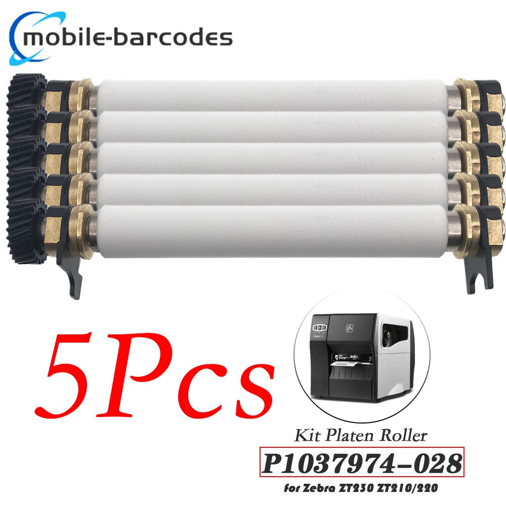 5x Platen Roller for Zebra ZT210 ZT220 ZT230 ZT231 ZT211 Printer P1037974-028