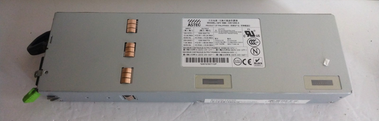 Emerson DS1200-3 ASTEC POWER 100-240V 1200W Power Supply