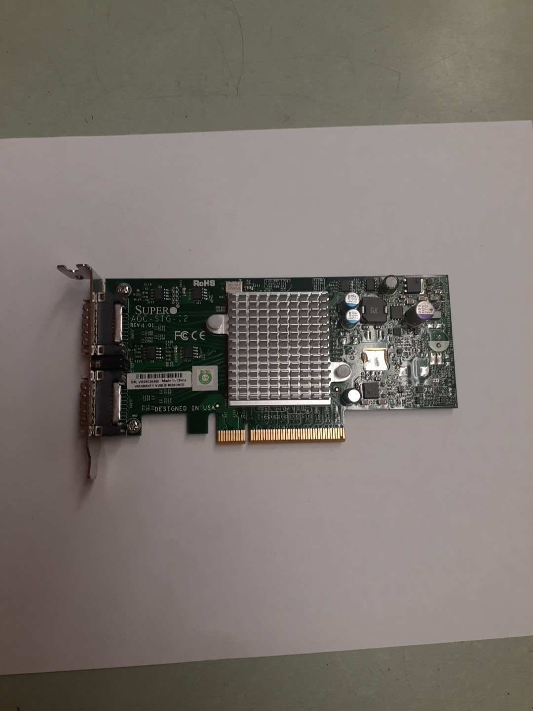 SUPERMICRO AOC-STG-I2 2-Port 10 Gigabit CX4 PCI-E x8 Ethernet Card