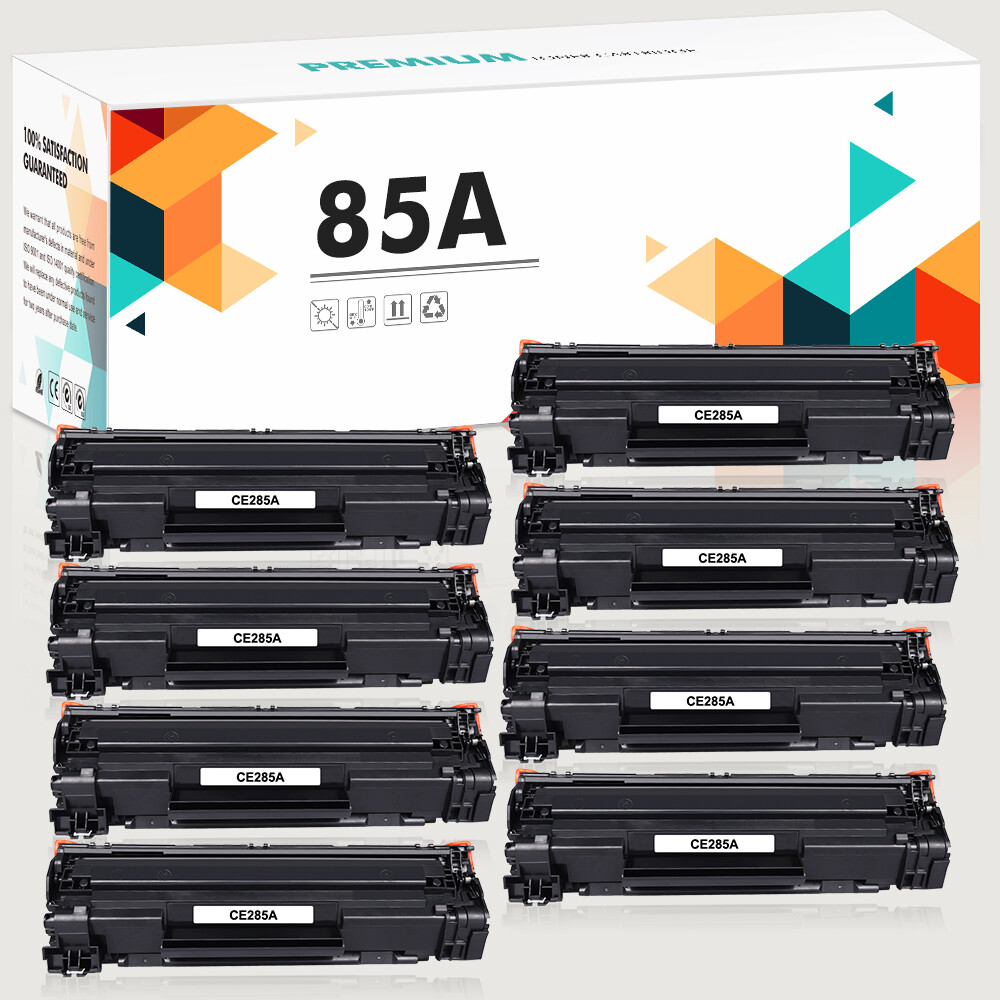 8PK CE285A Black Toner Cartridge FIts for HP 85A LaserJet P1102W M1217nfw P1102