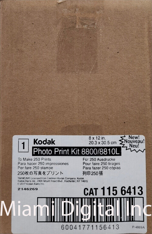 Kodak Photo Print Kit 8800 / 8810S 8x12 Thermal Paper & Ribbon 1156413 / 1277268