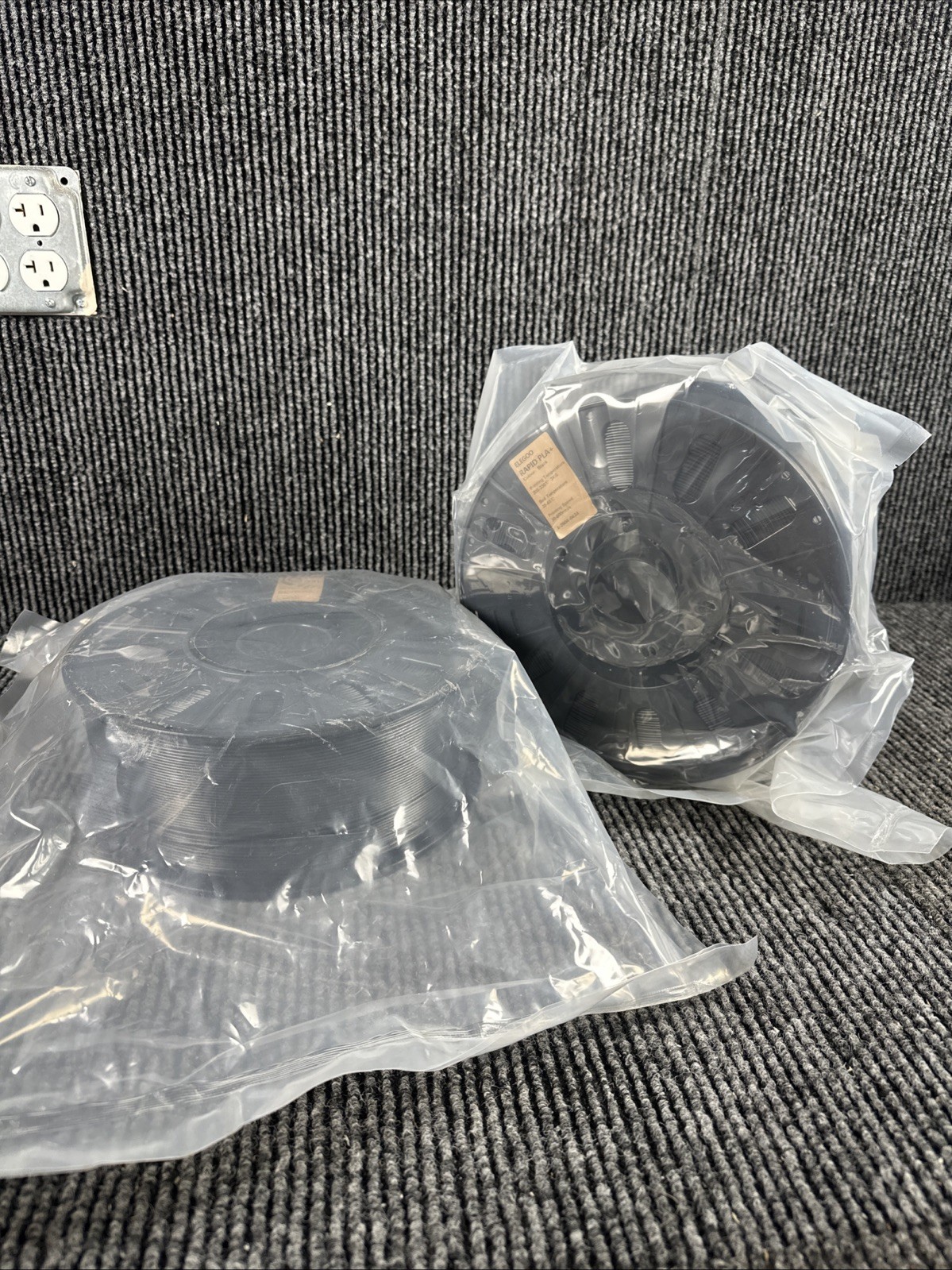 Two ELEGOO Rapid PLA+ Black 3D Printer Filament 3KG 1.75mm