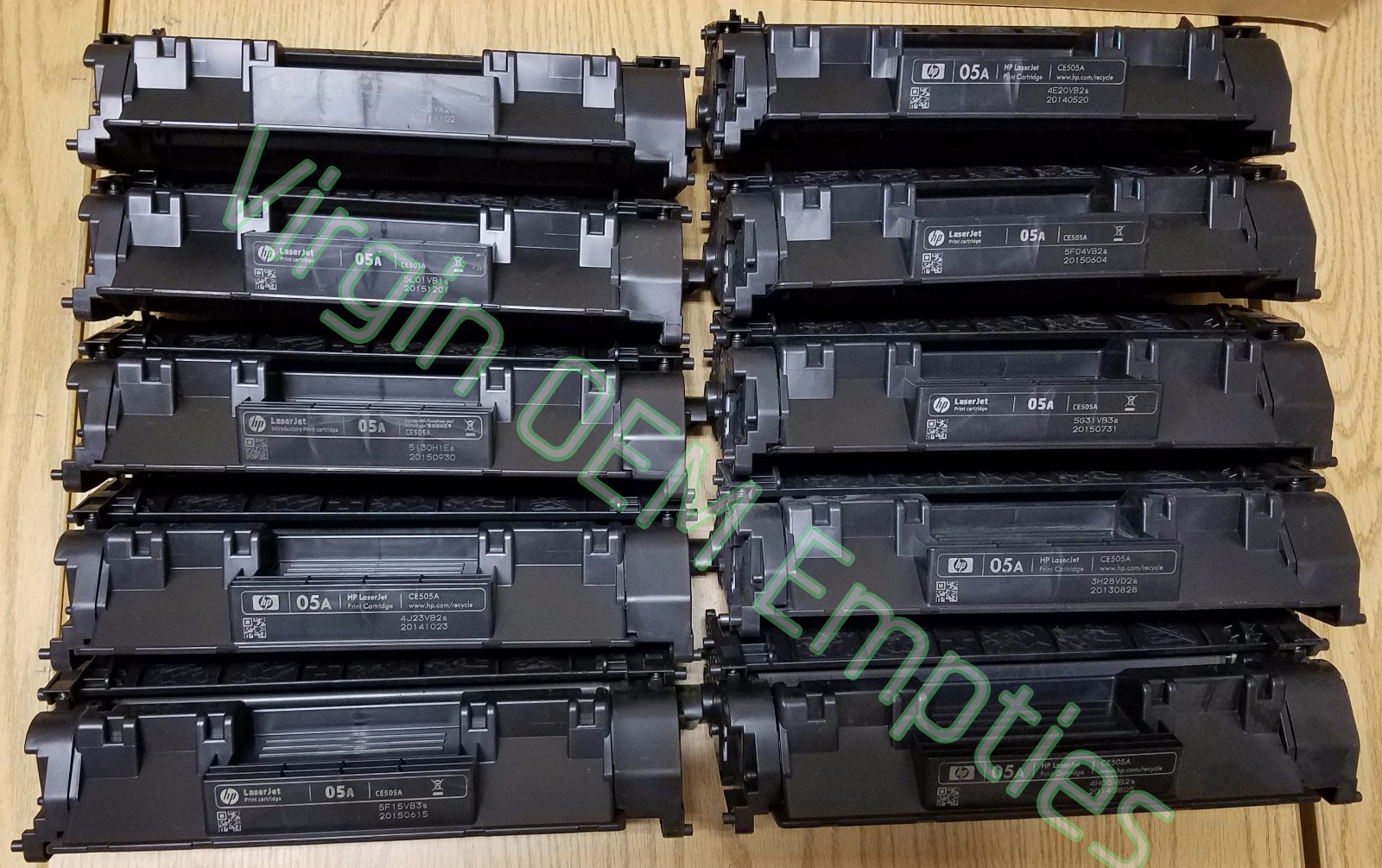 24 Virgin Genuine Empty HP 05A Laser Toner Cartridges  CE505A