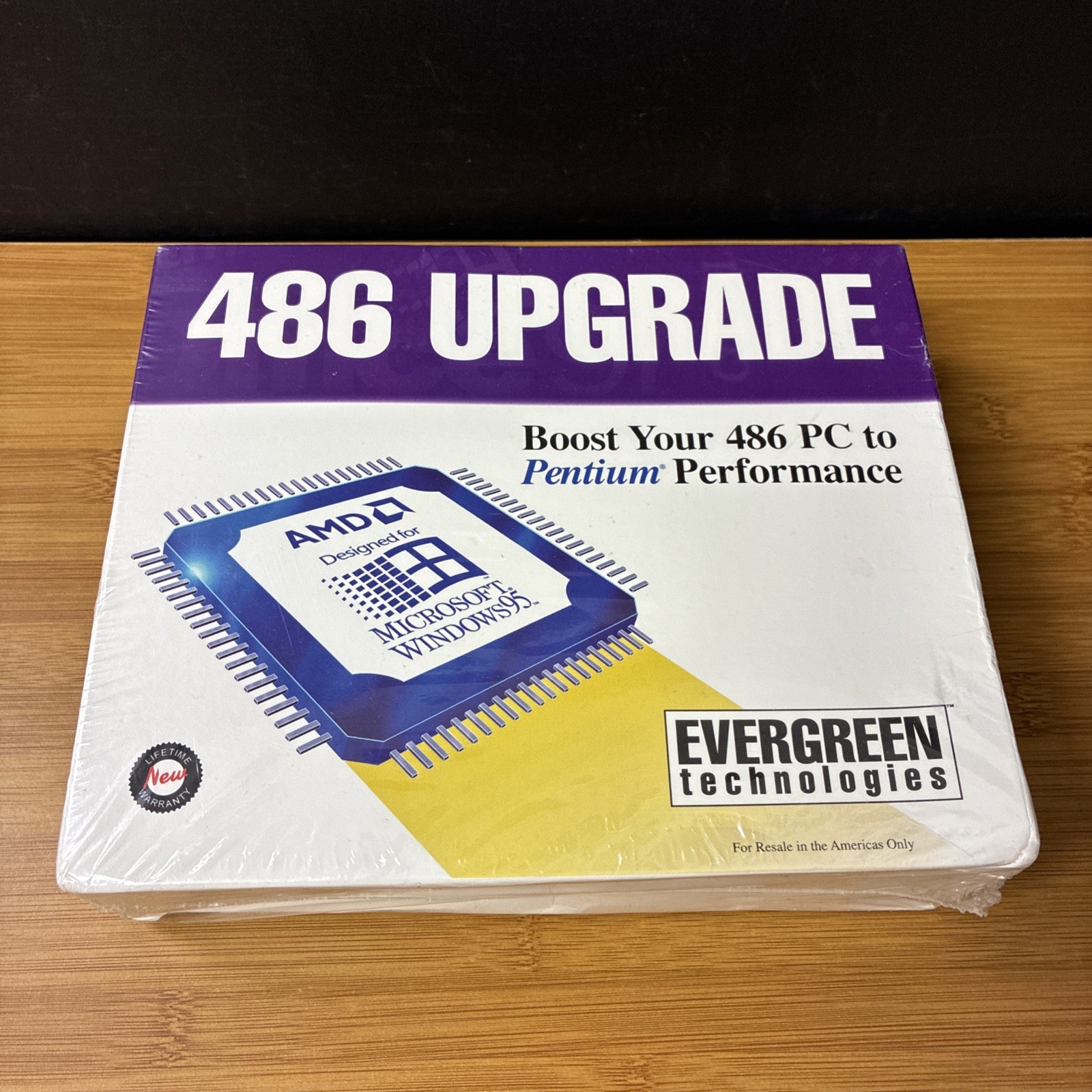 Evergreen Technologies 586 AMD 5x86 133MHz Socket 3 Overdrive 1997 New Sealed