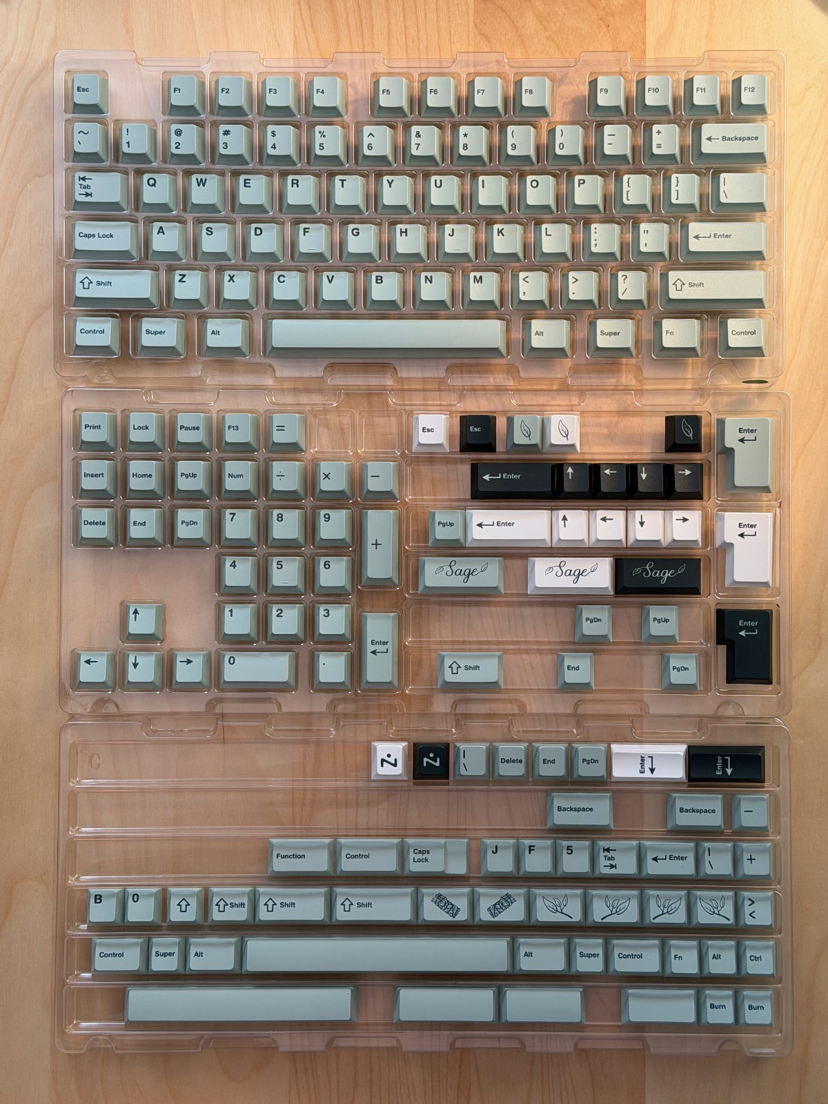Novelkeys Sage - Mechanical Keyboard Cherry Keycaps - Base Kit