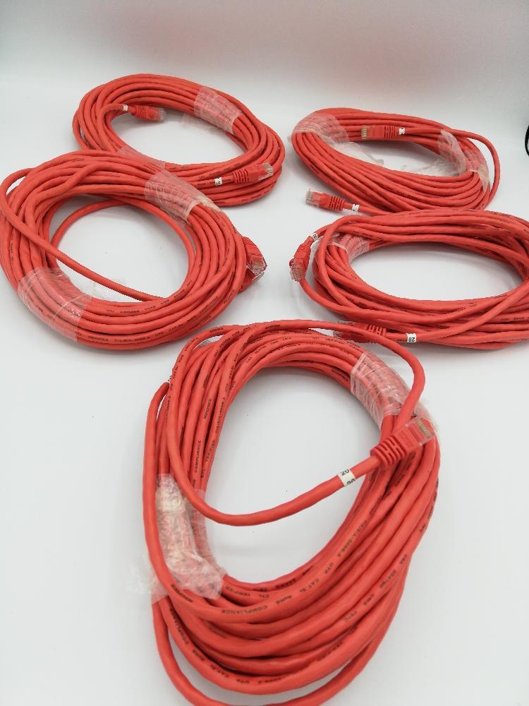 MONOPRICE 30 FEET 24AWG...ORK CABLE, RED(5 PCS)