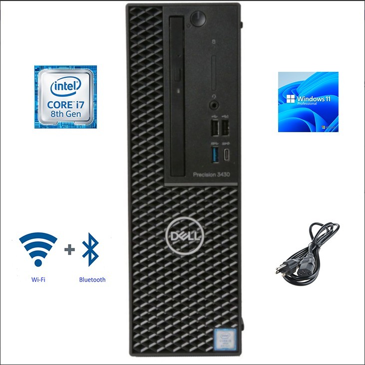 Dell Precision 3430 SFF i7-8700 +up to 64GB RAM &2*2TB SSD &6TB HD&WiFi+BT&Win11