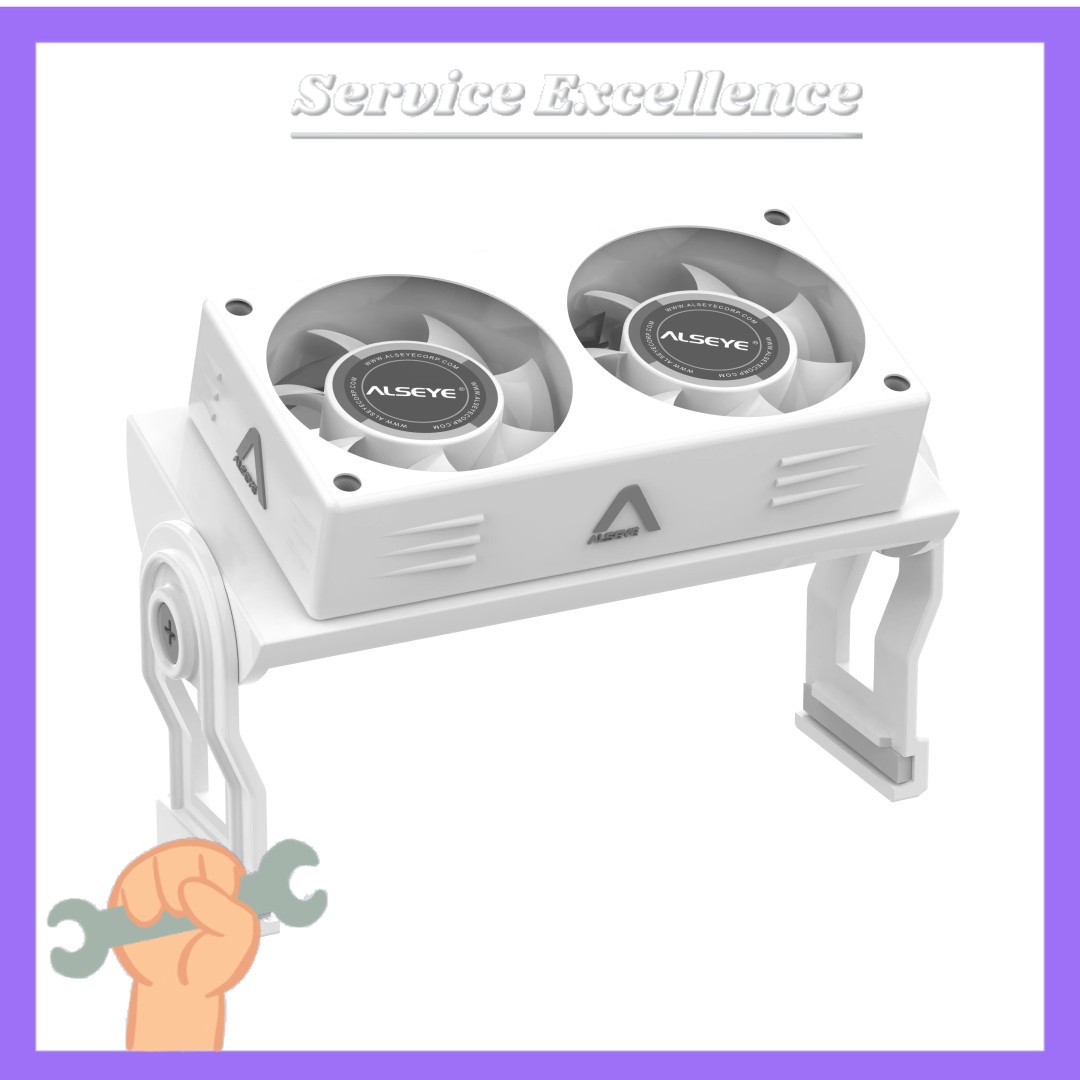 Alseye RAM Cooler Ram Memory Cooler with Dual 60mm Fan PWM 1500-4000RPM 