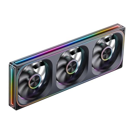 ZA-360B PC Case Fan,All(3)-in-One,Single Frame Unit with 3x120mm 360mm Black