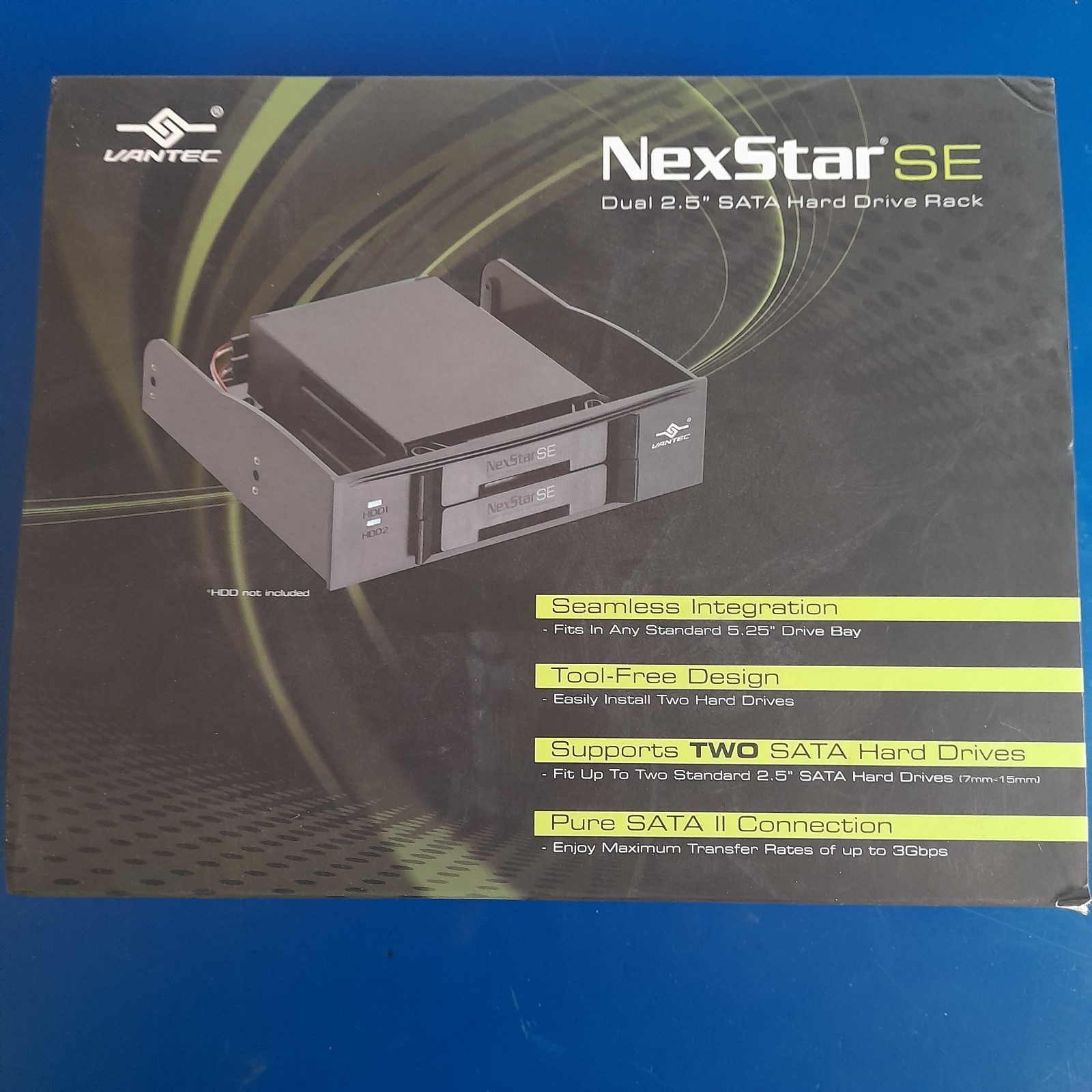 VANTEC NexStar SE Dual 2.5-Inch SATA Hard Drive Mobile Rack MRK-525ST - BLACK