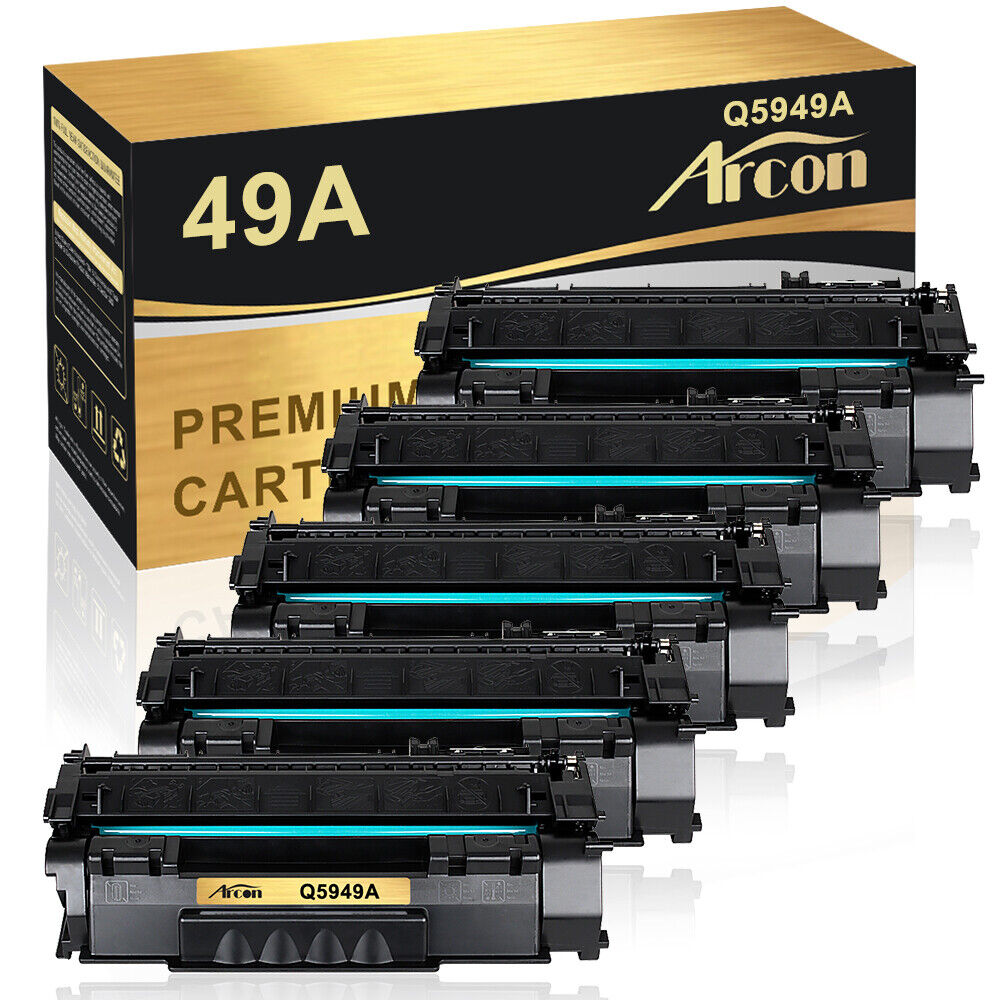 5x Black Q5949A 49A Toner Compatible With HP Laserjet 1160 1320 1320N 3390 3392 