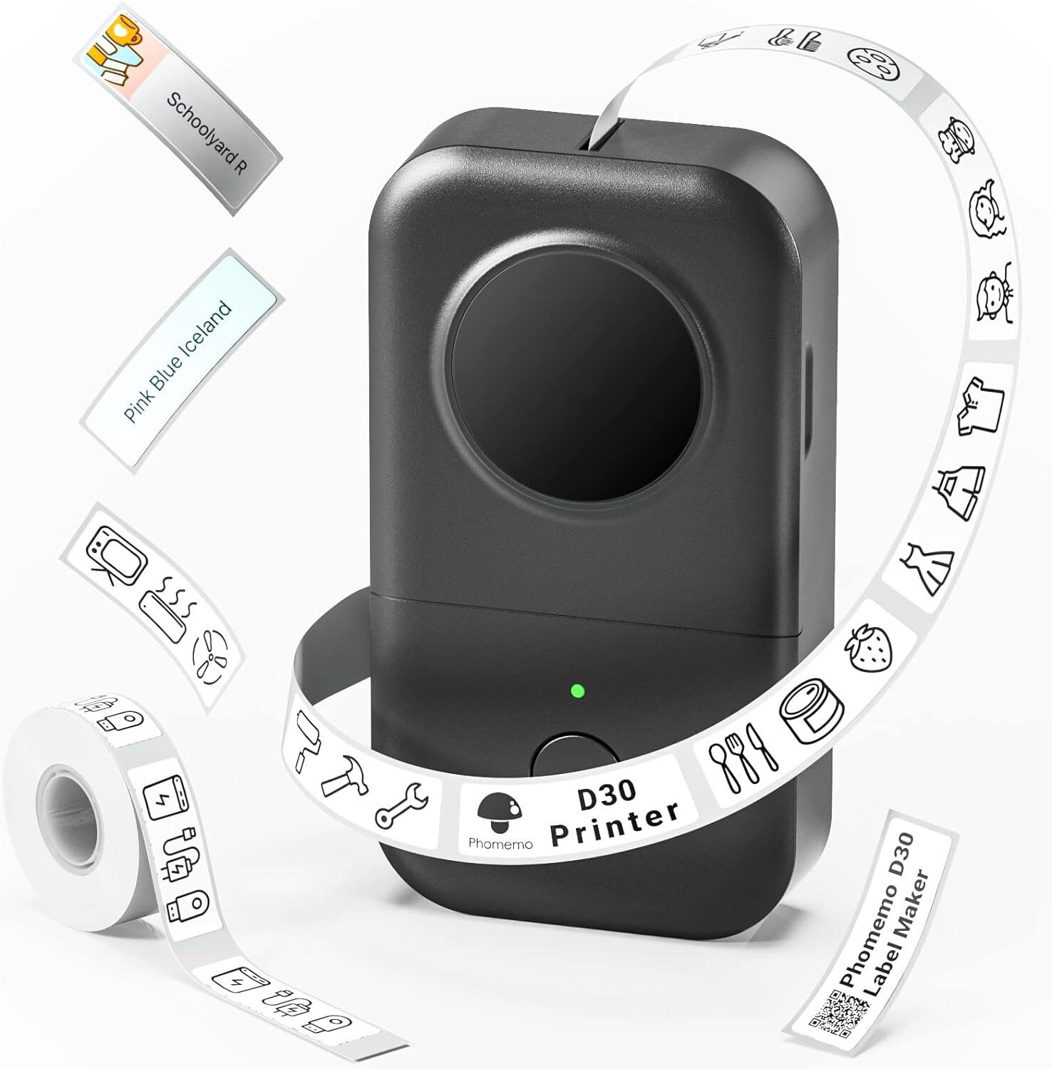 Phomemo D30 Thermal Label Maker Inkless Machine Mini Portable Bluetooth Printer