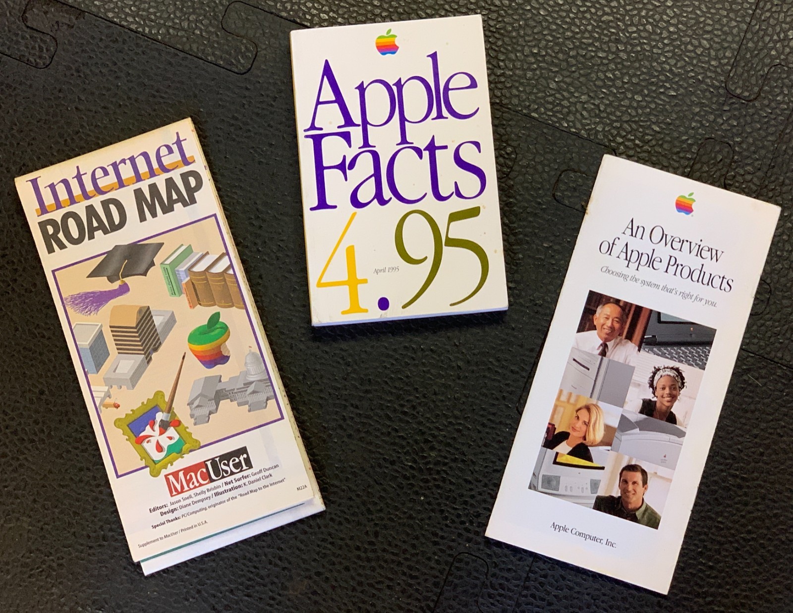 Vtg Apple Macintosh Internet Road Map Lot RARE MacUser1995 computer ephemera HTF